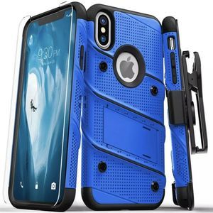 iPhone XS Max Holster w Tempered Glass